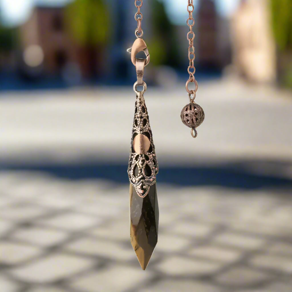 Tiger's Eye & Copper Pendulum - "Spiritual Balance"