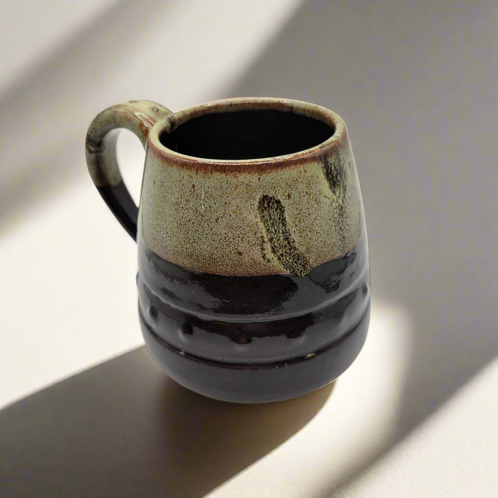 12oz Ceramic Mug w/Groovy Design