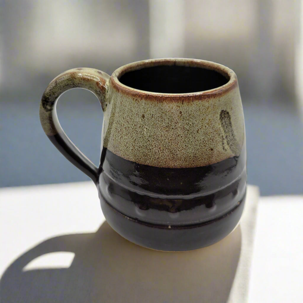 12oz Ceramic Mug w/Groovy Design