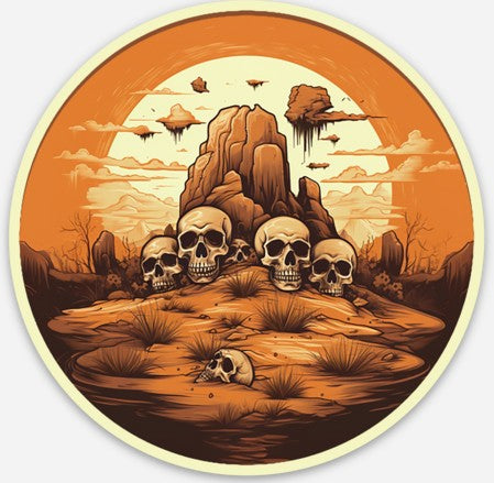 Memento Mori 3" Circle Stickers