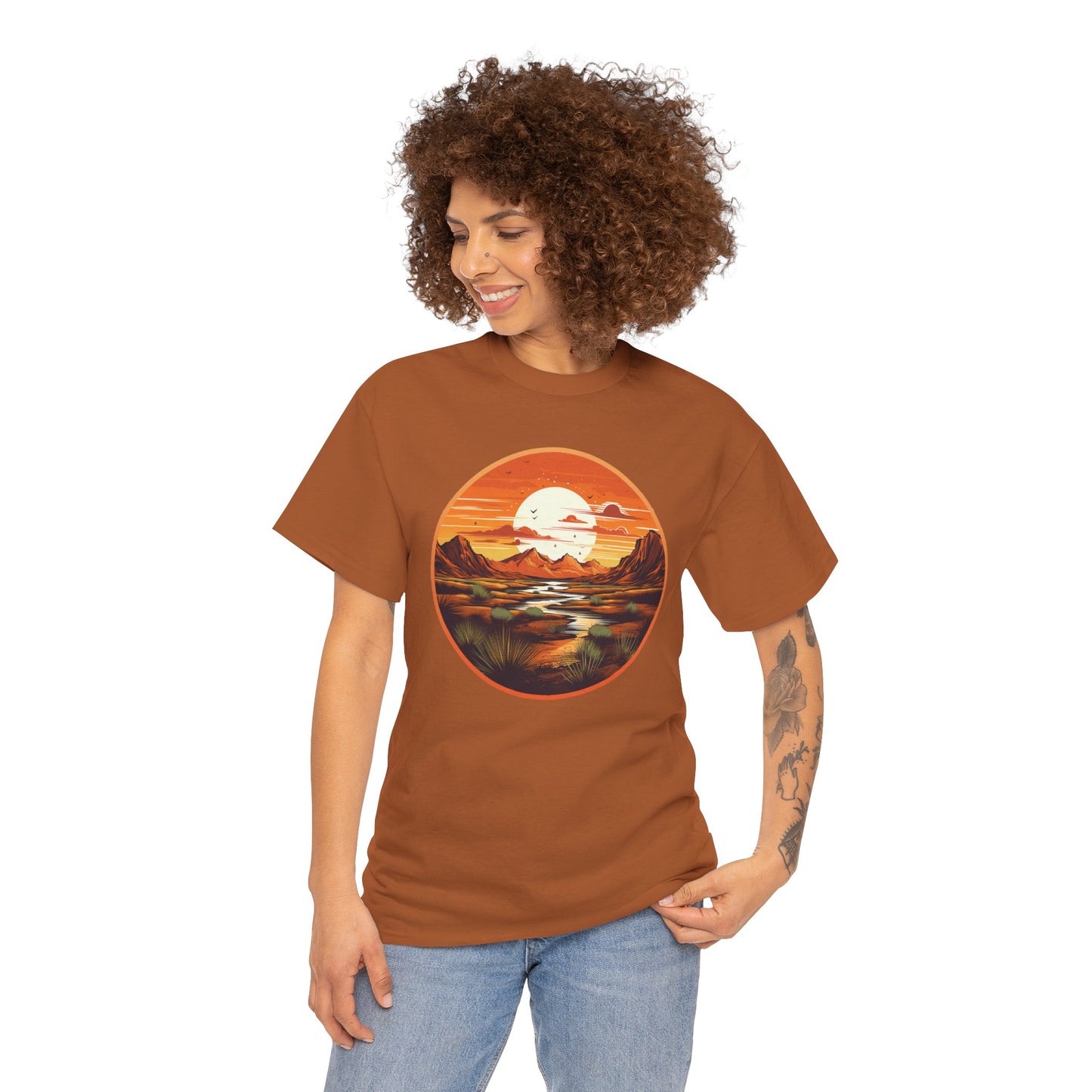 "Sunset" Unisex Heavy Cotton Tee