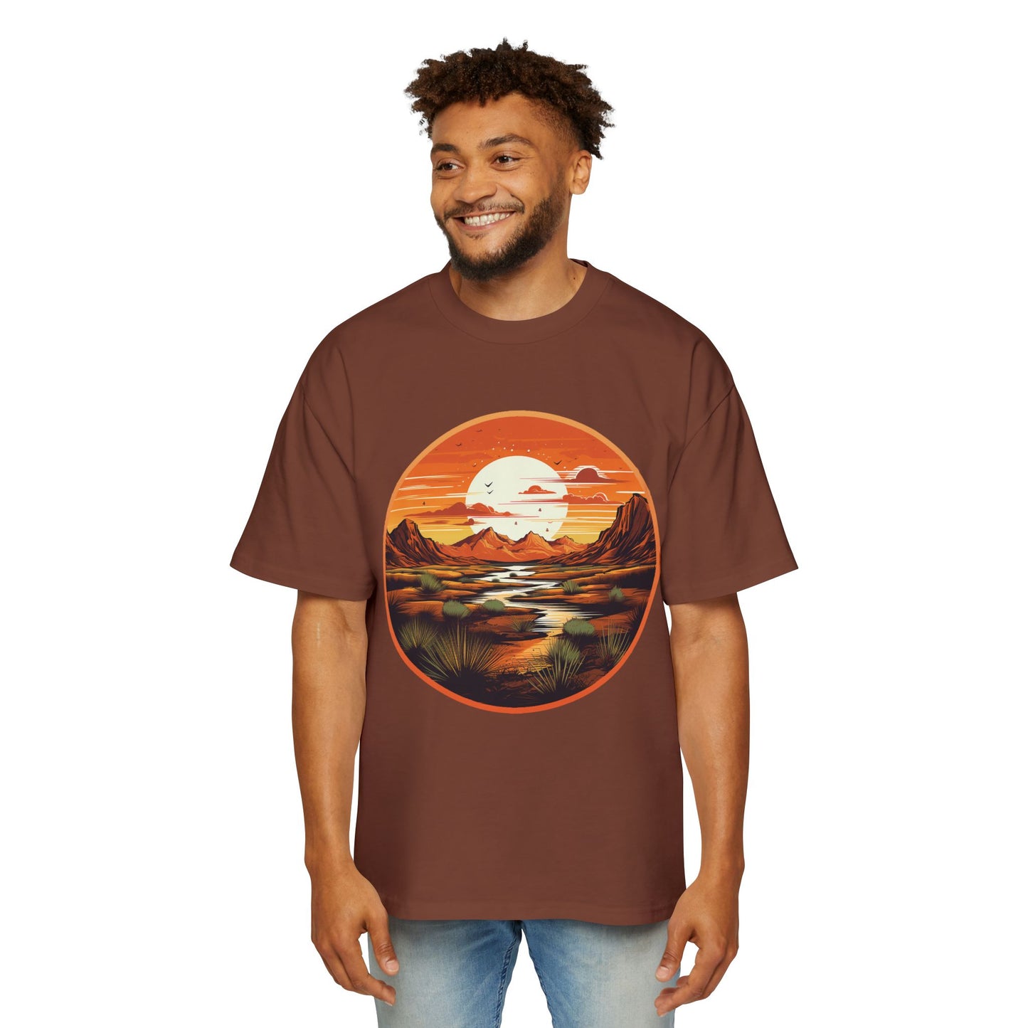 Men's Heavy Oversized "Head West" Tee