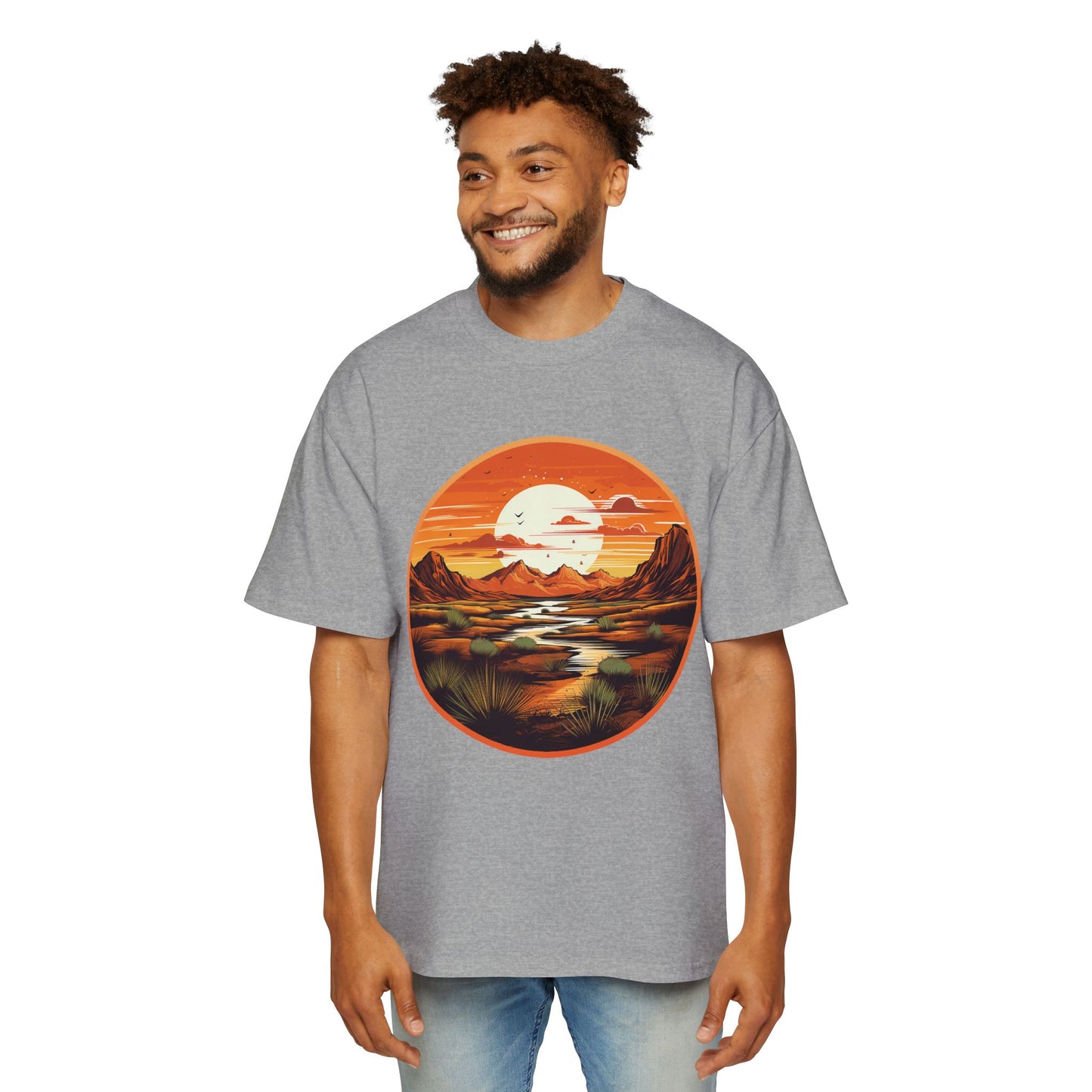 Men's Heavy Oversized "Head West" Tee