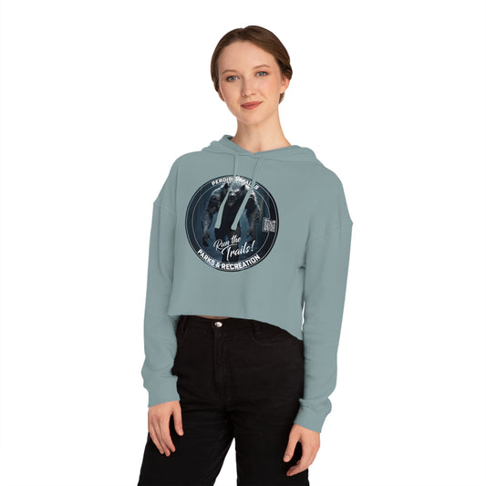 Women’s Cropped "Run the Trails" Hooded Sweatshirt