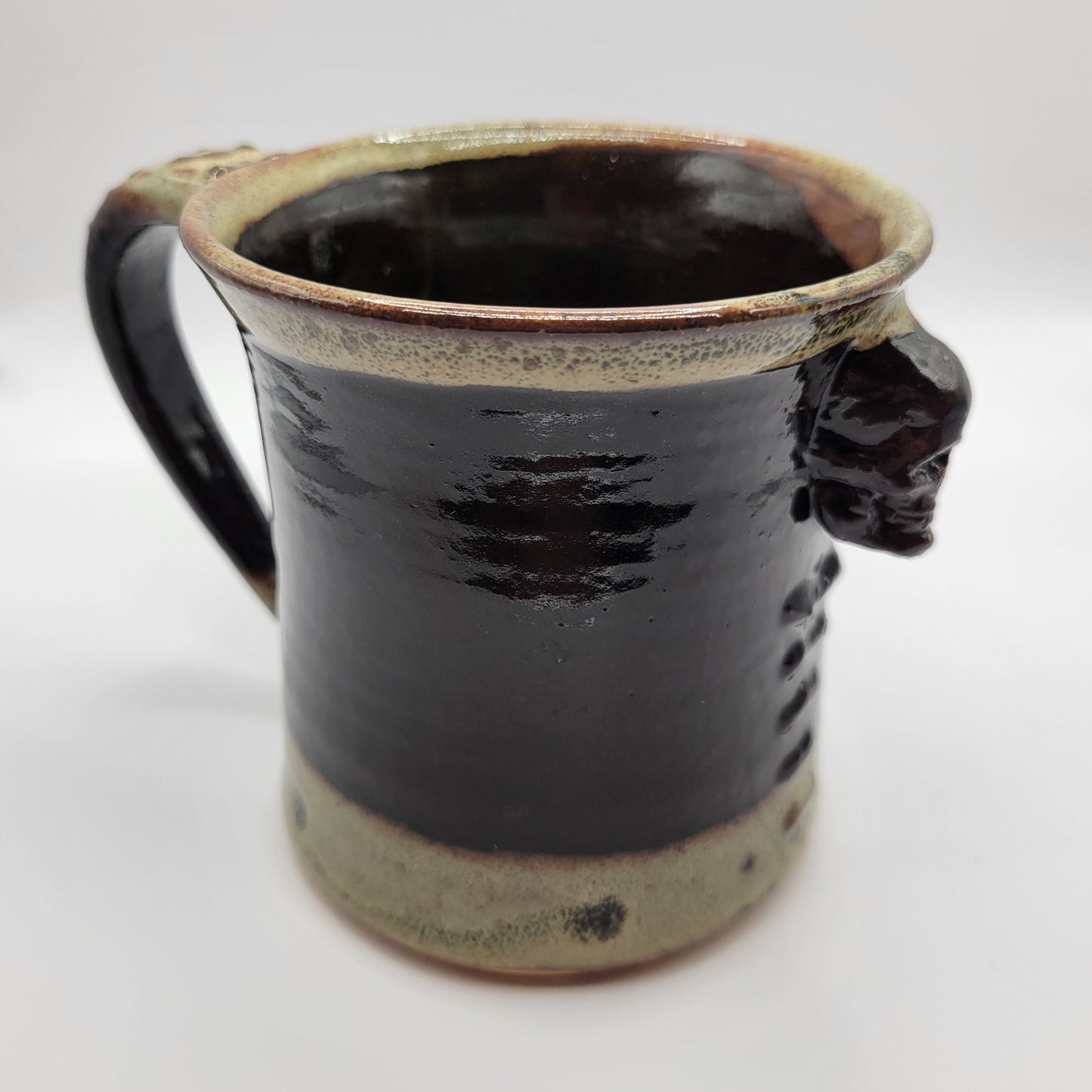 10oz Ceramic Ridged Skull Mug