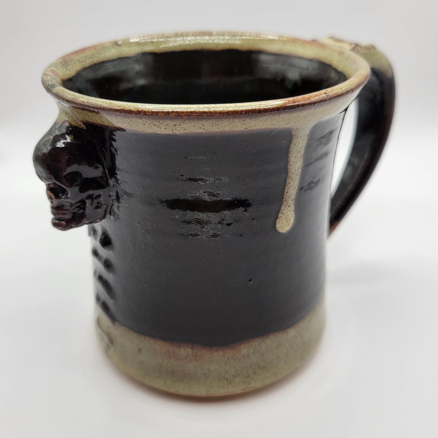 10oz Ceramic Ridged Skull Mug