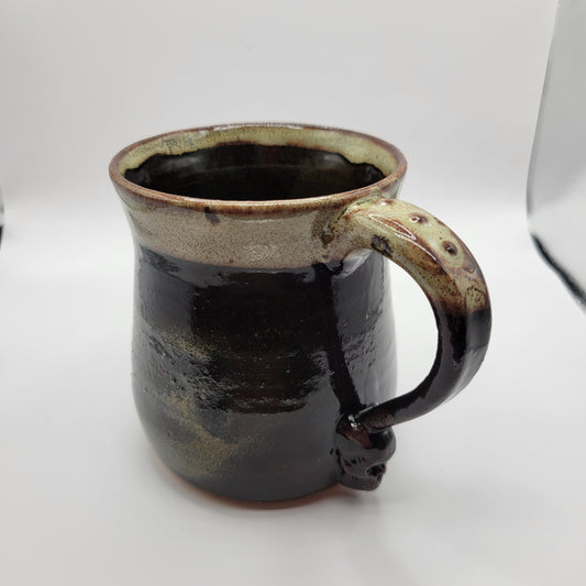 12oz Ceramic Skull Handle Mug