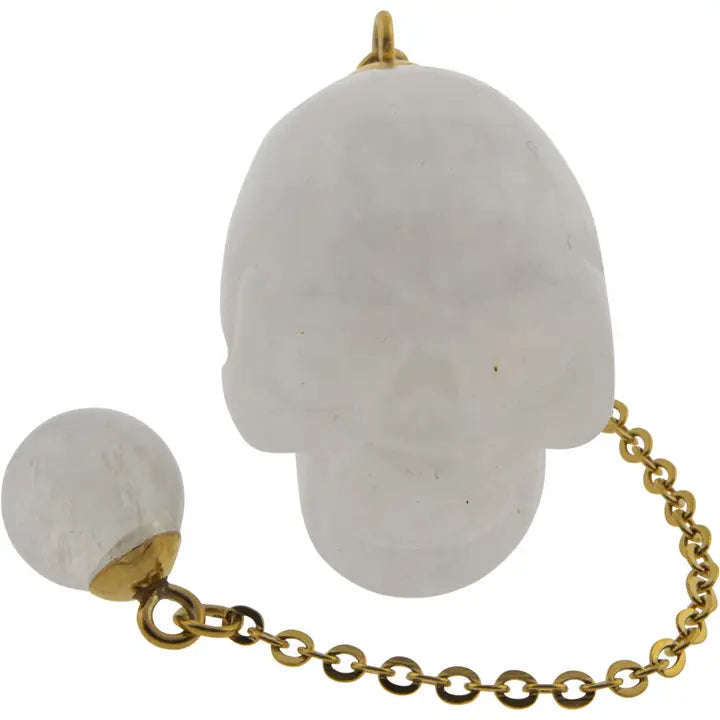 Gemstone Skull Pendulum