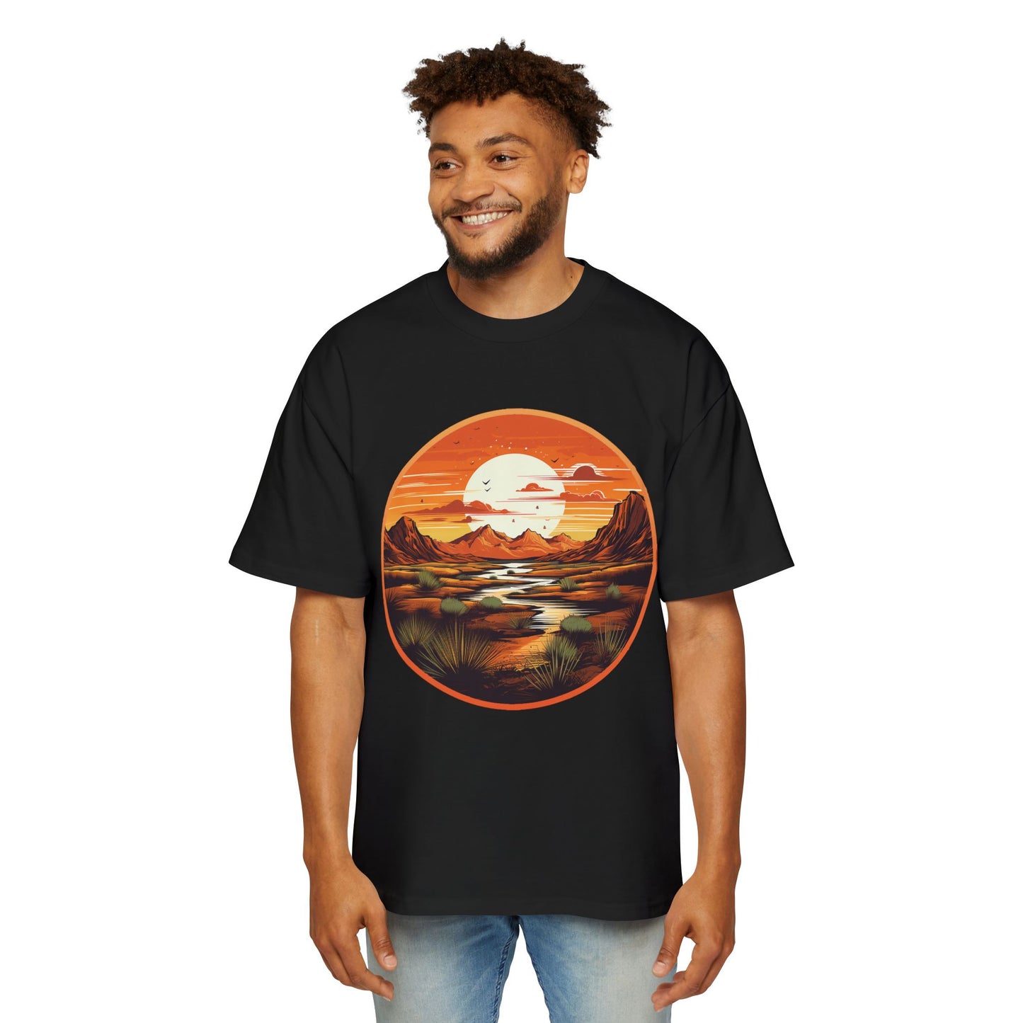 Men's Heavy Oversized "Head West" Tee