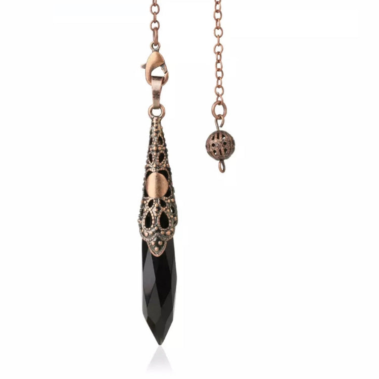 Black Onyx & Copper Pendulum -