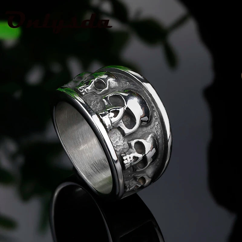 Gothic Skull Wide Ring