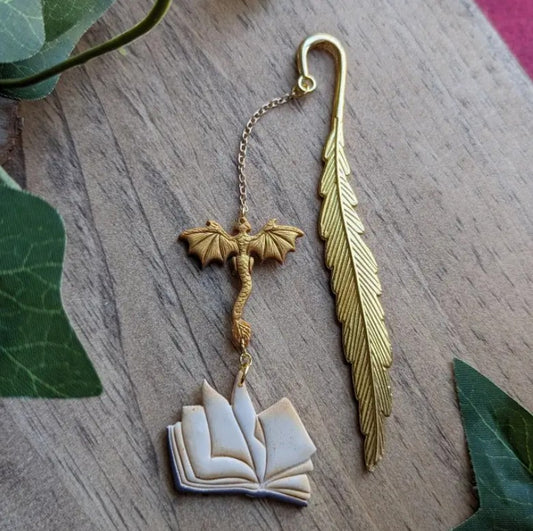 Gold Dragon Metal Bookmark