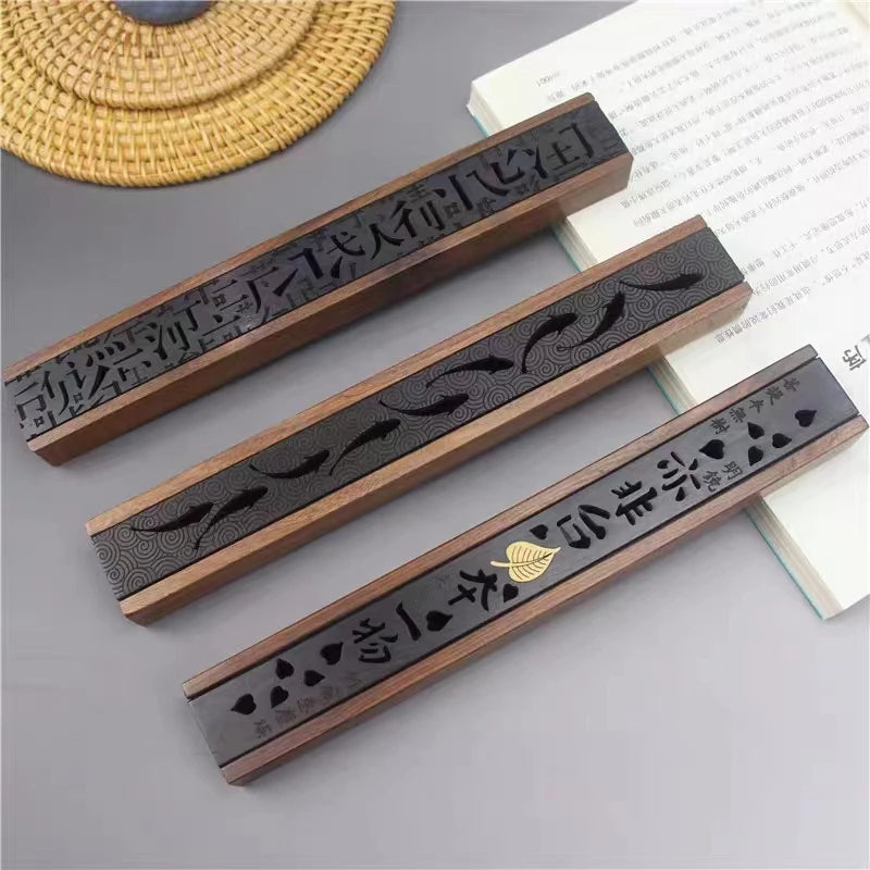 Carved Wood Incense Box Burner