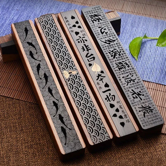 Carved Wood Incense Box Burner