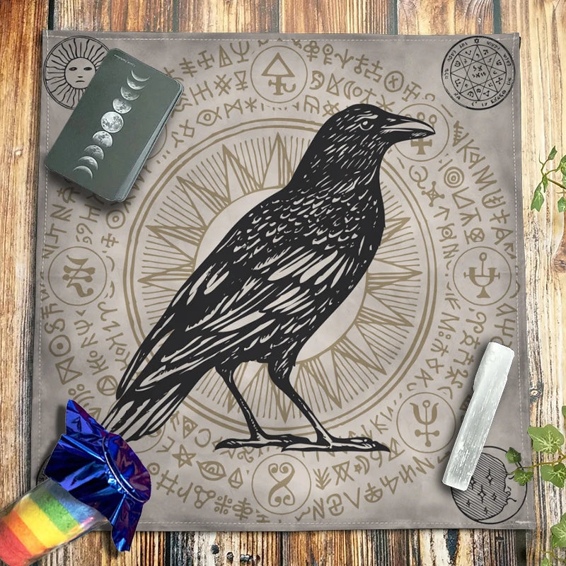 Raven Runic Alter or Tarot Cloth