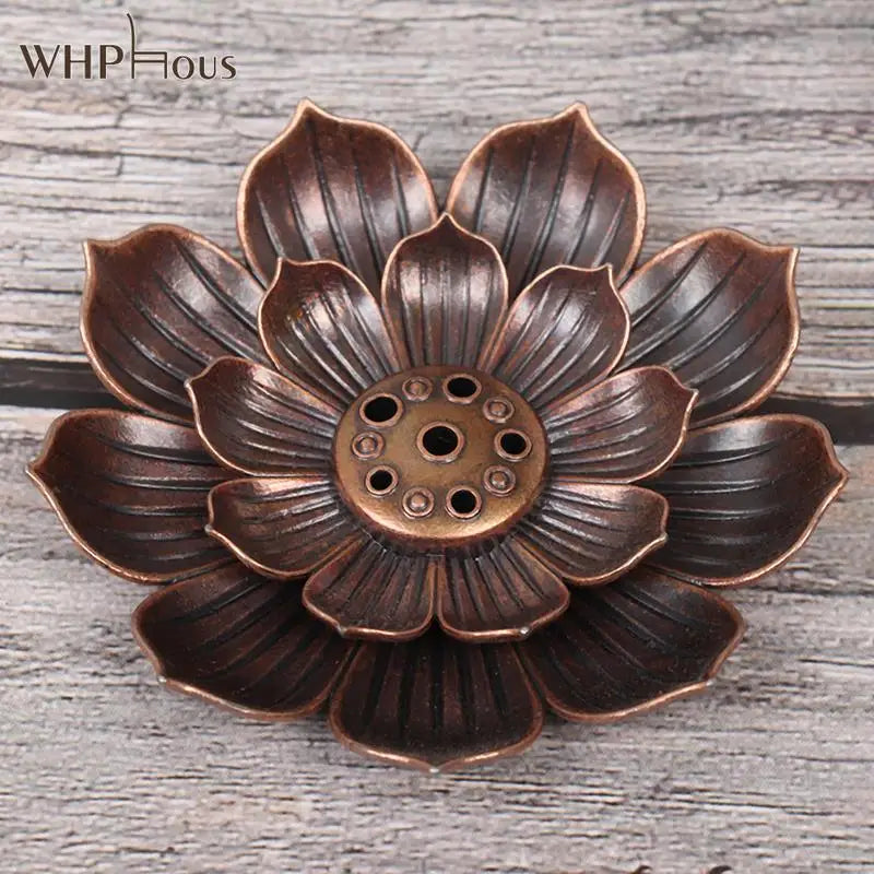 Bronze Lotus Flower Incense Burner