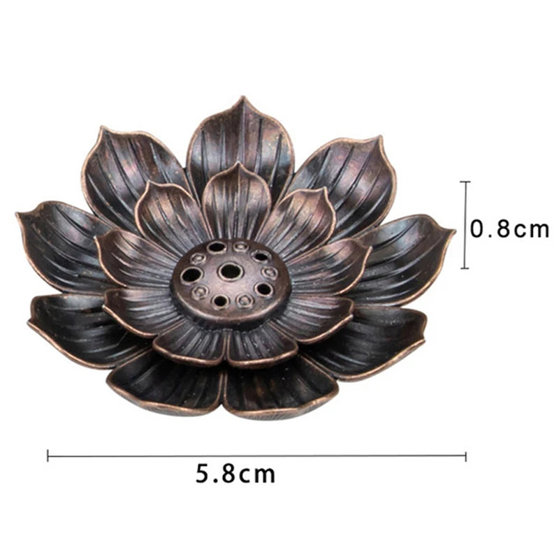 Bronze Lotus Flower Incense Burner