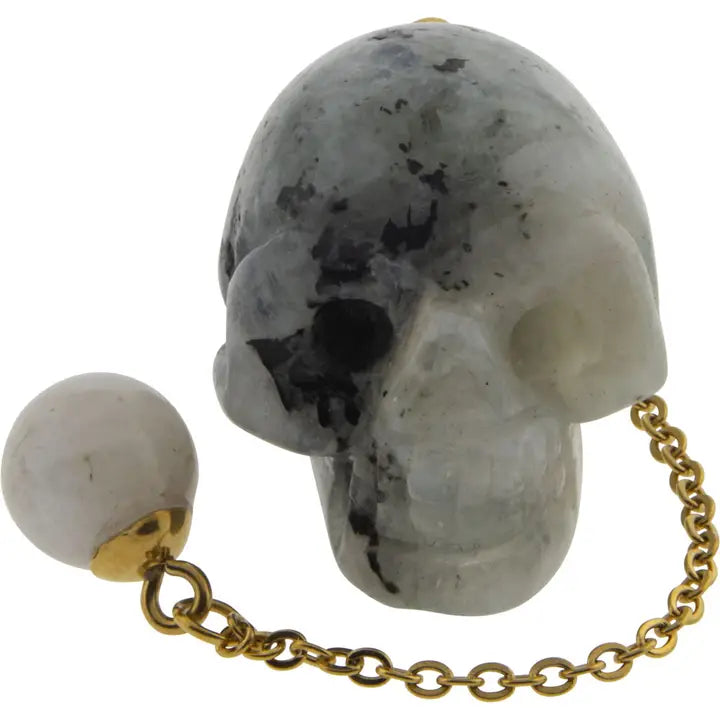 Gemstone Skull Pendulum